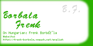 borbala frenk business card